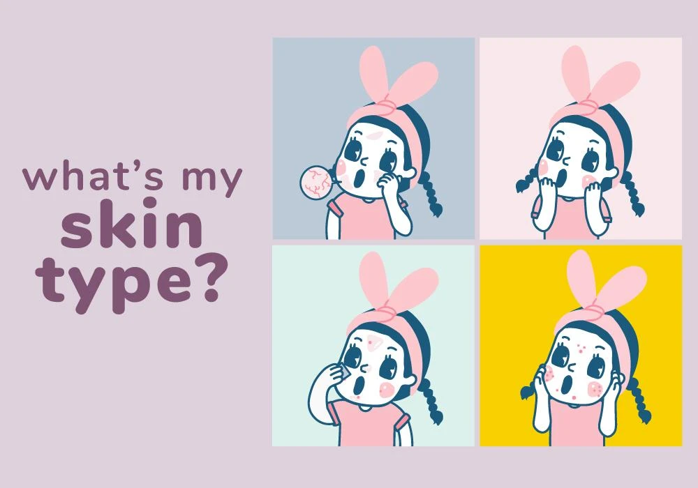 Different skin types shown